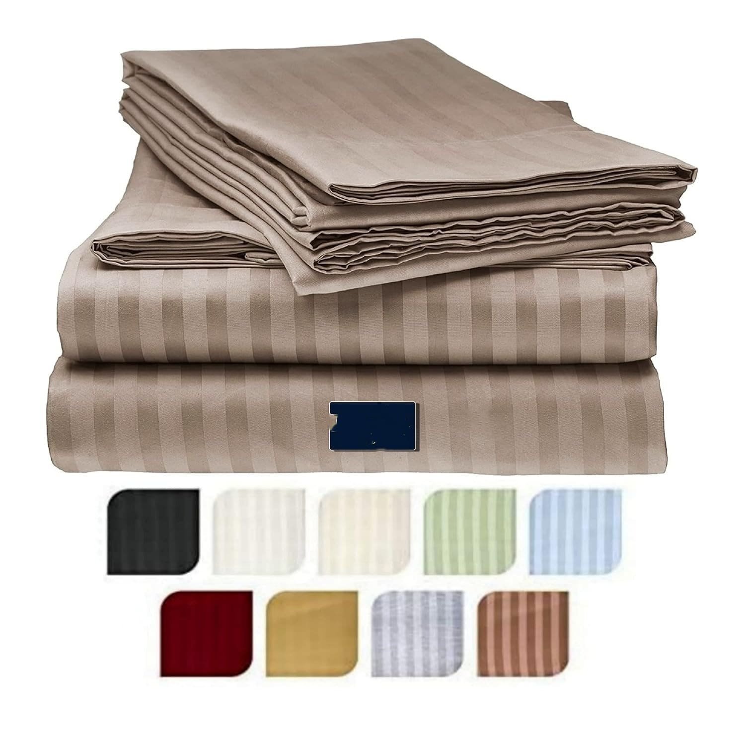 Striped Printed Polyester Bedsheet Fabric